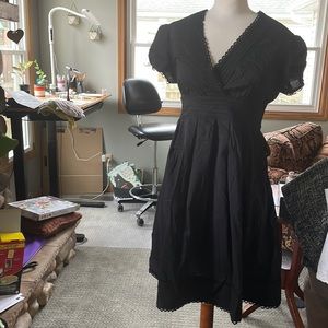 Black tie back dress, A-line style size M